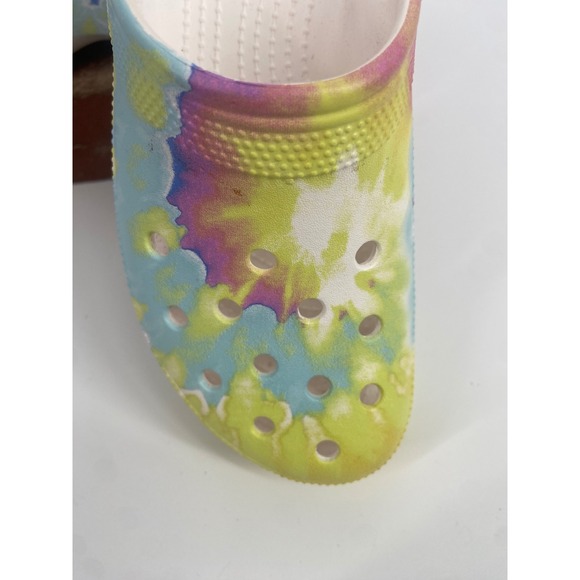 Women's Crocs Tie Dye Clogs Comfort Slip On Clog Comfortable, Breathable Size 10 - Picture 3 of 9